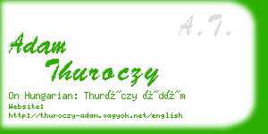 adam thuroczy business card
